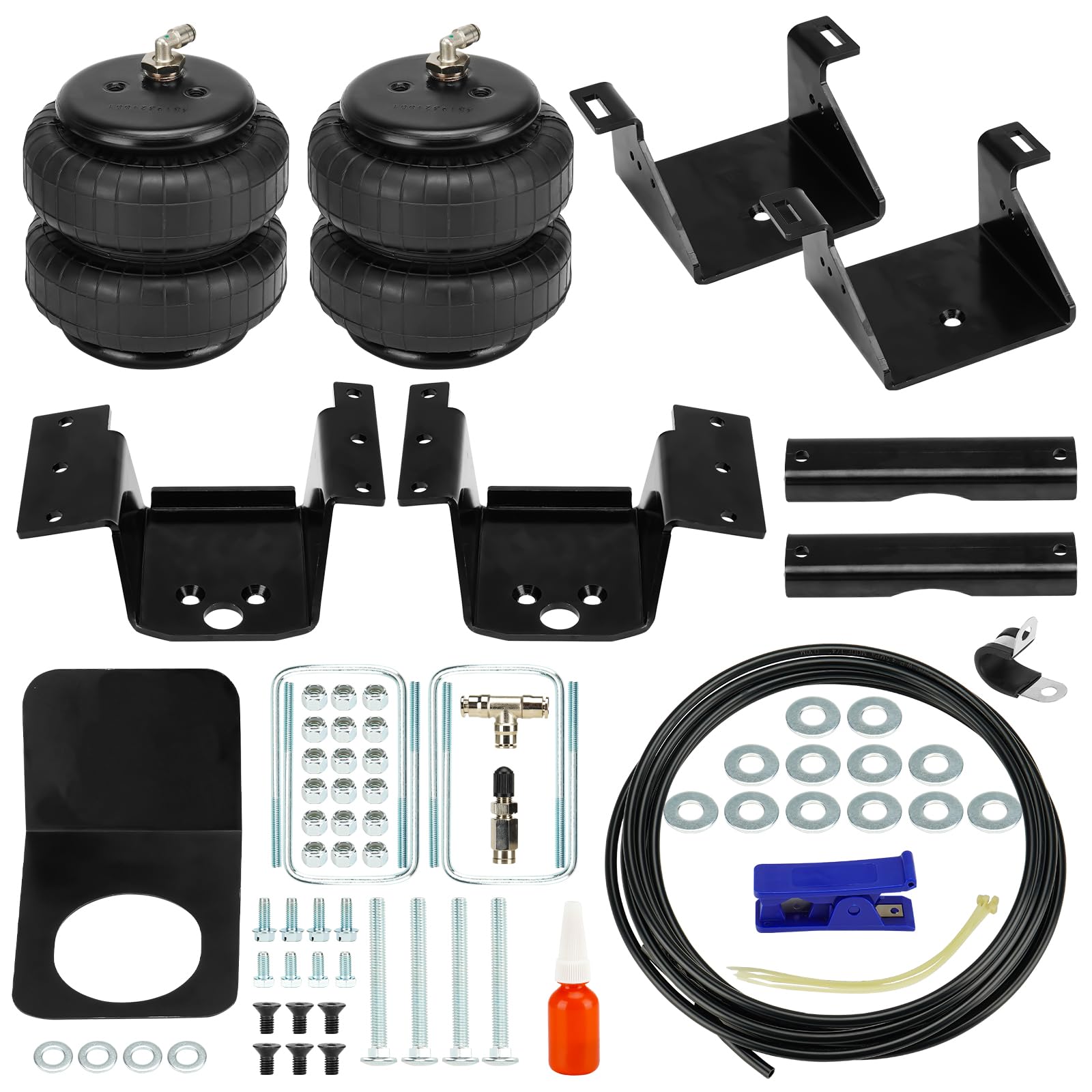 Photo 1 of Air Suspension Bags Kit 5000lbs Compatible with 2011 2012 2013 2014 2015 2016 2017 Chevrolet Silverado 2500 HD 3500 HD & GMC Sierra 2500 HD 3500 HD Replace W2176 Spring Rear Mounts Lift Kit