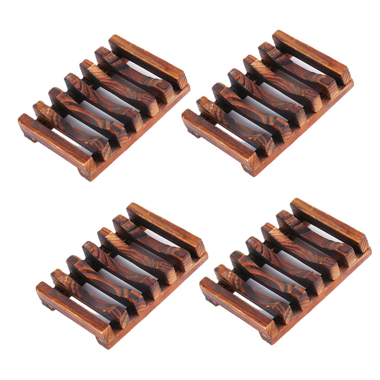 2 Portasapone In Bambù Naturale - Per Bagno E Cucina, Design Con Fori Di Drenaggio - Foto 2