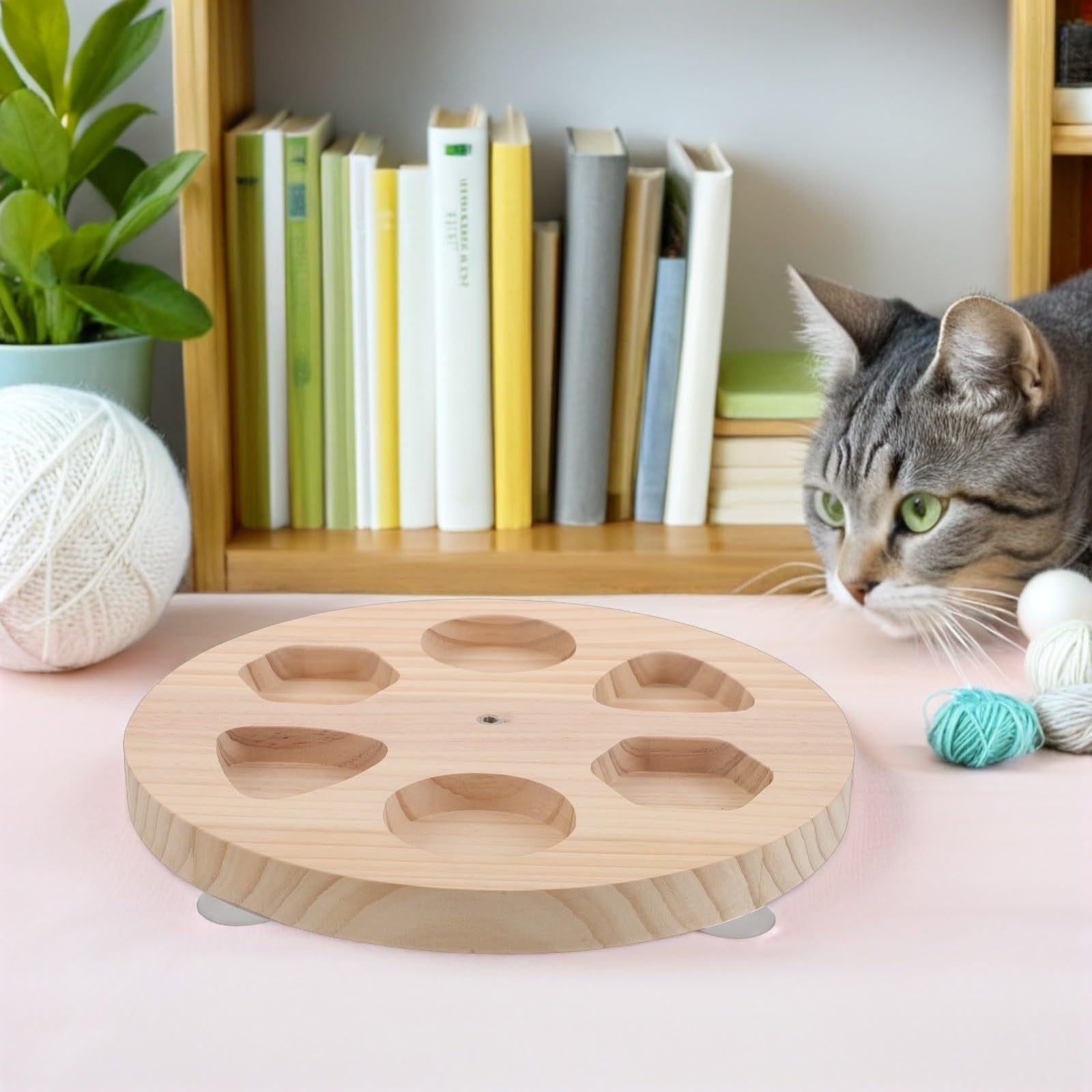 Hemobllo Planche à Griffer pour Chien en Bois avec Distributeur de Friandises Intégrée, Favorisant l'exercice Soin des Ongles, pour L'entraînement des Animaux de Compagnie