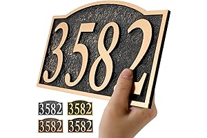 Personalized Cast Metal House Number Plaque for Enhanced 911 Visibility
