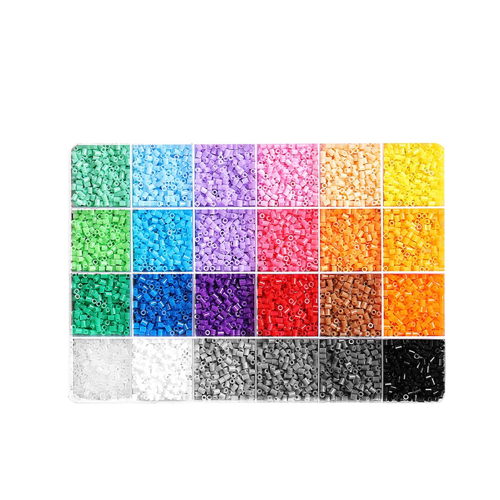 Fuse Beads Kit for Art Crafts, 8400PCS 2.6mm 24 Colors Refill Box, DIY Pixel Art Craft Set for Handmade Gifts, Decor and Creative Projects