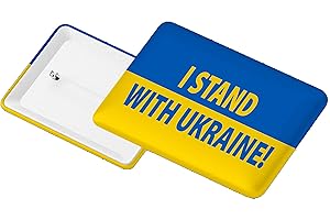 Ukrainian Flag Lapel Pin: Show Your Support for Ukraine with Our Rectangle Button