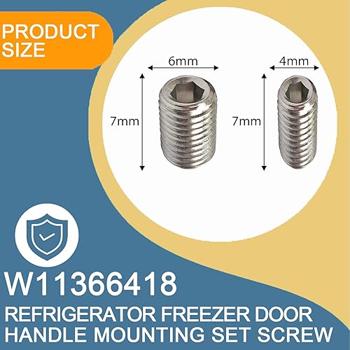 Miniatura 4 de zzhanff Juego de tornillos de montaje para manija de puerta de refrigerador y congelador W11366418 AM 1-5-1 - EA221008EA230910 (paquete de 1,