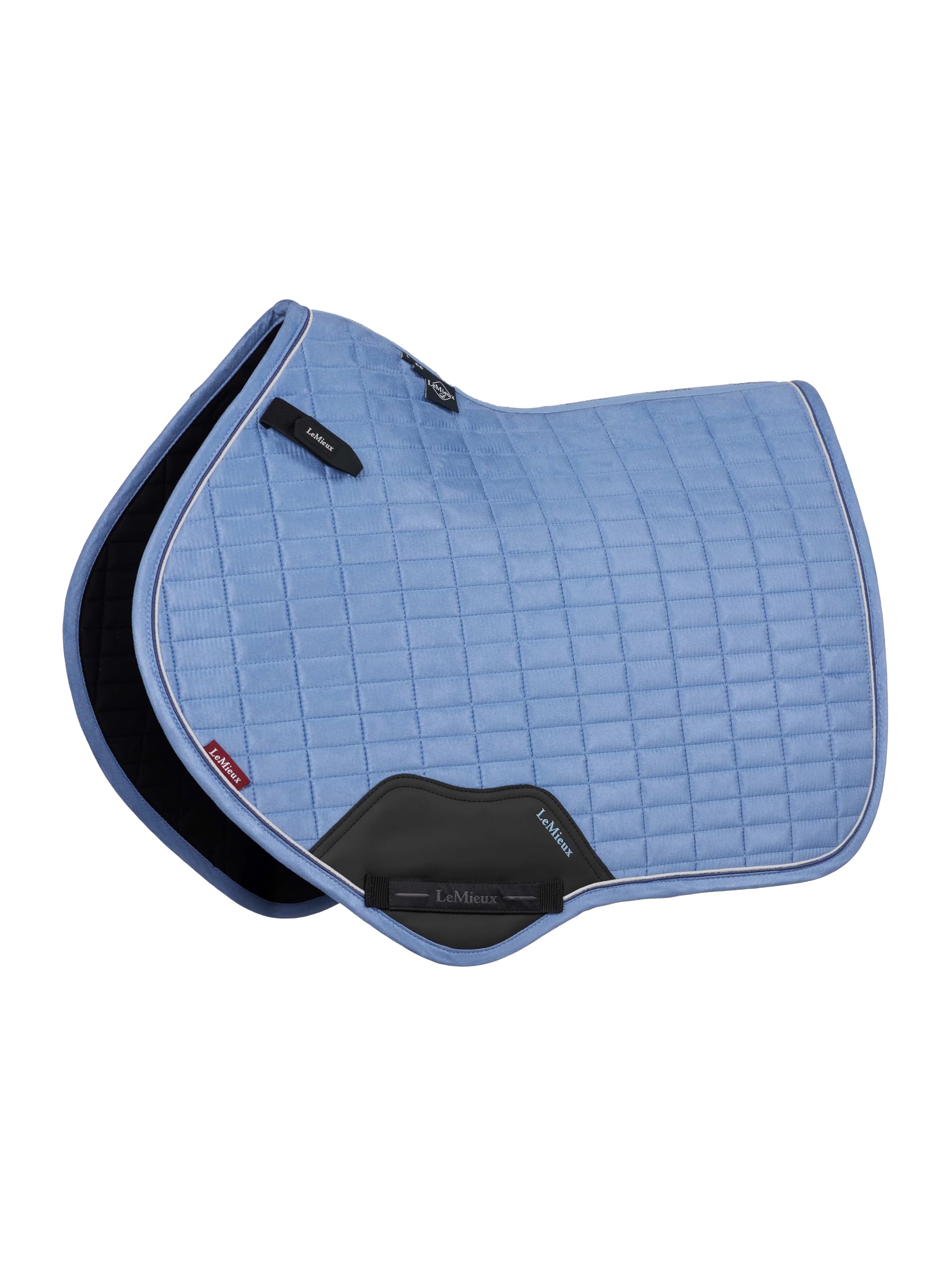 LeMieux Suede Close Contact Saddle Pad Square - Breathable - High Wither - Powder Blue - Small/Medium โ image 1