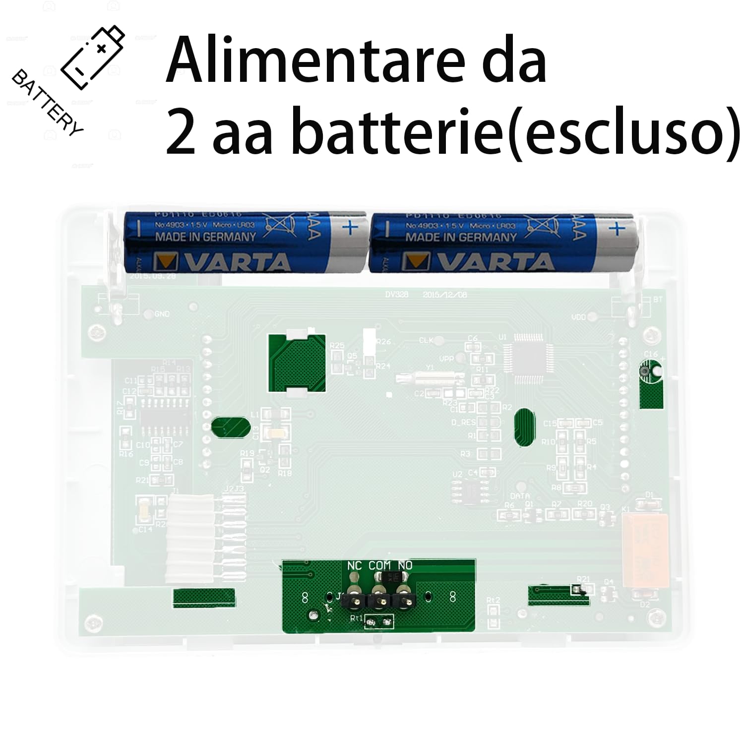 Termostato a batteria per caldaia a gas,Termostato Ambiente Programmabile 2 fili da Parete, Cronotermostato Settimanale Digitale (Batterie escluso)