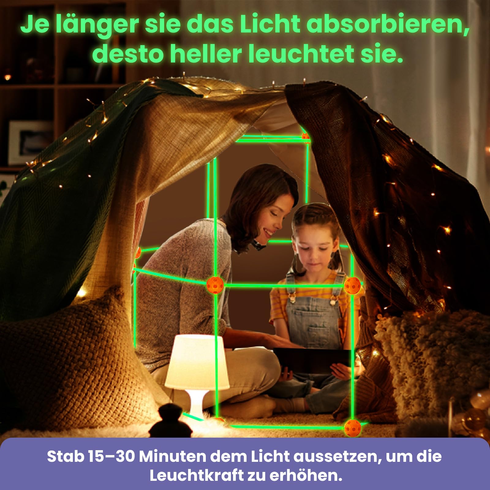 Tiny Land Höhle Bauen Kinder Konstruktionsspielzeug Im Dunkeln Leuchtendes | 130PCS Höhlenbauset, DIY Kreatives Bauset Für Kinder, Outdoor Spielzeug Gartenspielzeug für 5+ ahre alt Junge & Mädchen