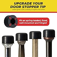 Vista 2 de Puntas de repuesto de goma prémium para tope de puerta, parachoques de puerta, tapas de bisagra de resorte para protección de pared y piso
