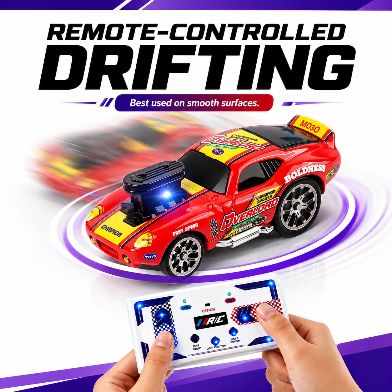 funnykid Mini Drift RC Cars, Remote Control Cars Gift Set Toys for 3 4 5 6 7 8 9 10 Year Old Boys, Alloy Body, 3 Speed - Image 5