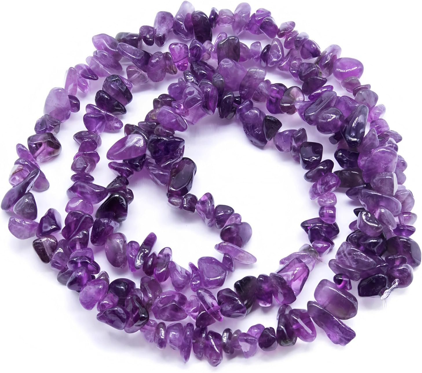Natural Chip Stone Beads 450pcs Amethyst Chips 5-8mm Genuine Real Irregular Healing Crystal Rocks Hole Drilled DIY Loose Gemstone Beads for Jewelry Making Bracelet Earrings Necklace Crafting - Image 4