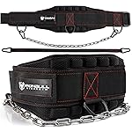 Advanced Dip Belt V2 - Heavy-Duty Weighted Belt with Reinforced Back, Chain & Nylon Strap - 3-Point Anchor D-Rings for Dips, Pull-Ups, Squats & More (XX-Large)
