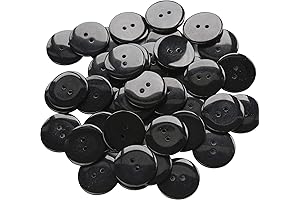 1 Inch Black Shirt Buttons
