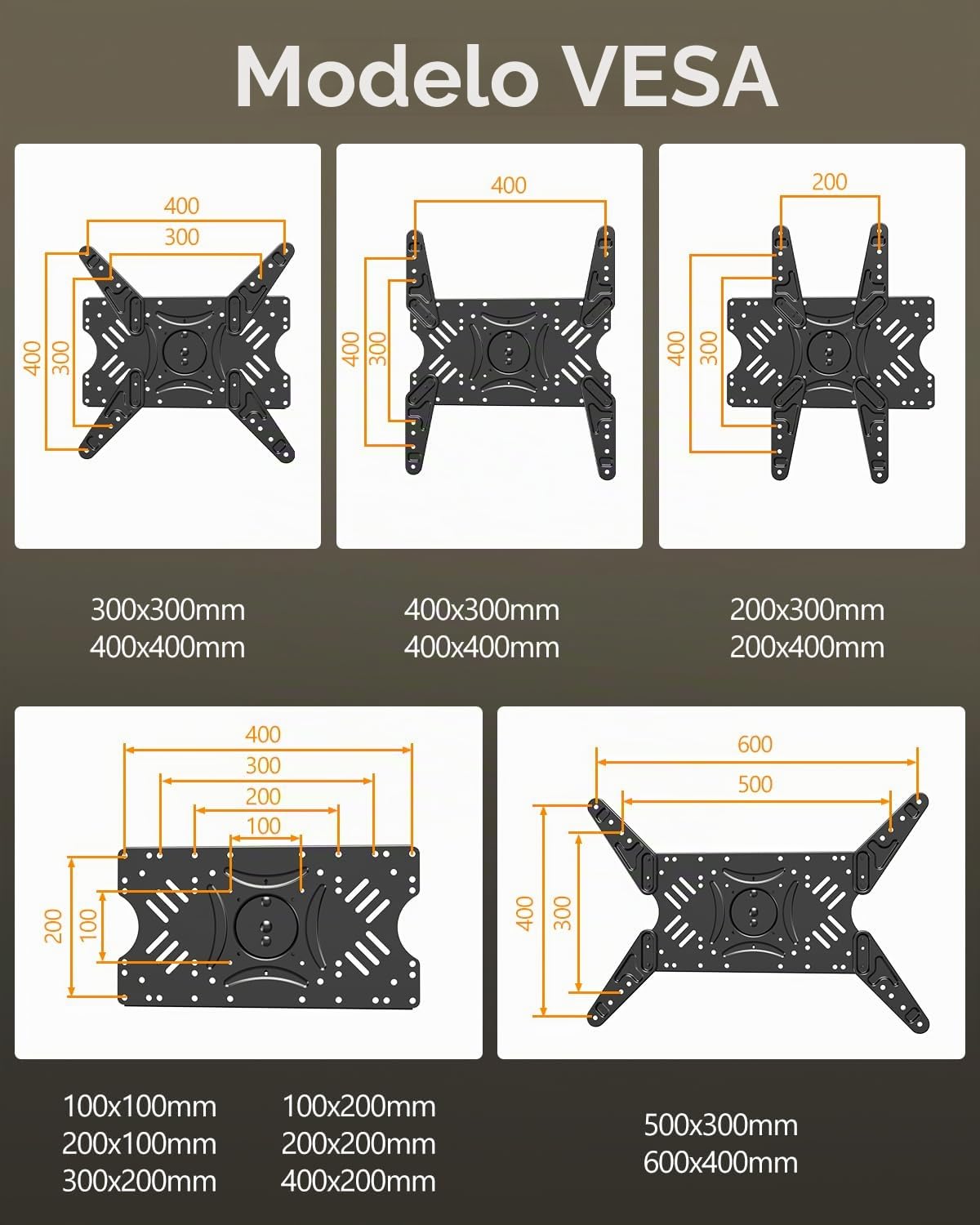 Soporte TV Pared con 1060mm Brazo Articulado para Pantallas Planas y Curvas 37-90 Pulgadas, 180° Rotación Soporte Pared TV Inclinable y Giratori Movimiento Completo, VESA 600x400mm hasta 75kg