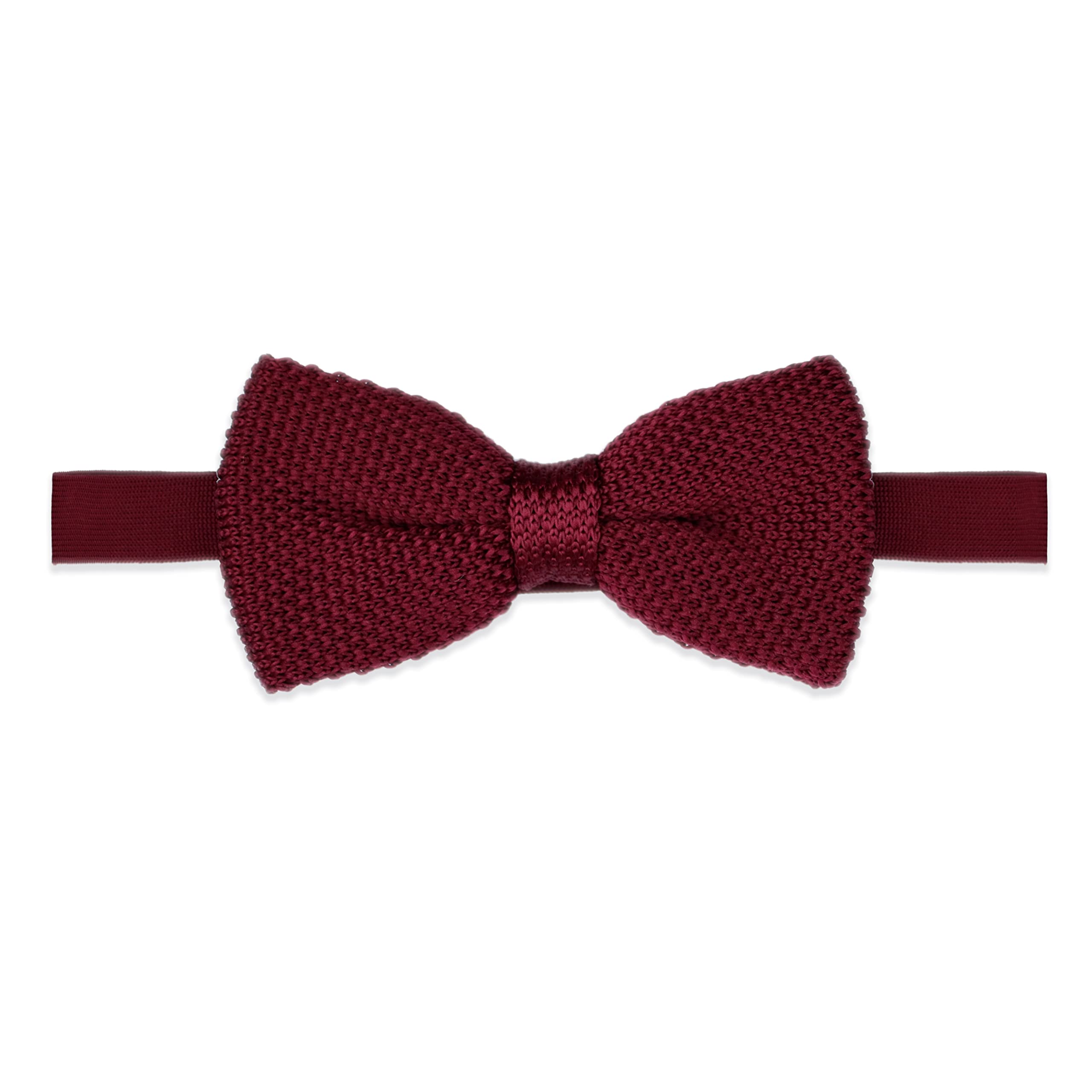 THE GENTS LAB Childrens Adjustable Pre-Tied Bow Tie In 100% Soft Polyester - Many Colours - For Age 3 to 12 (Burgundy Red)