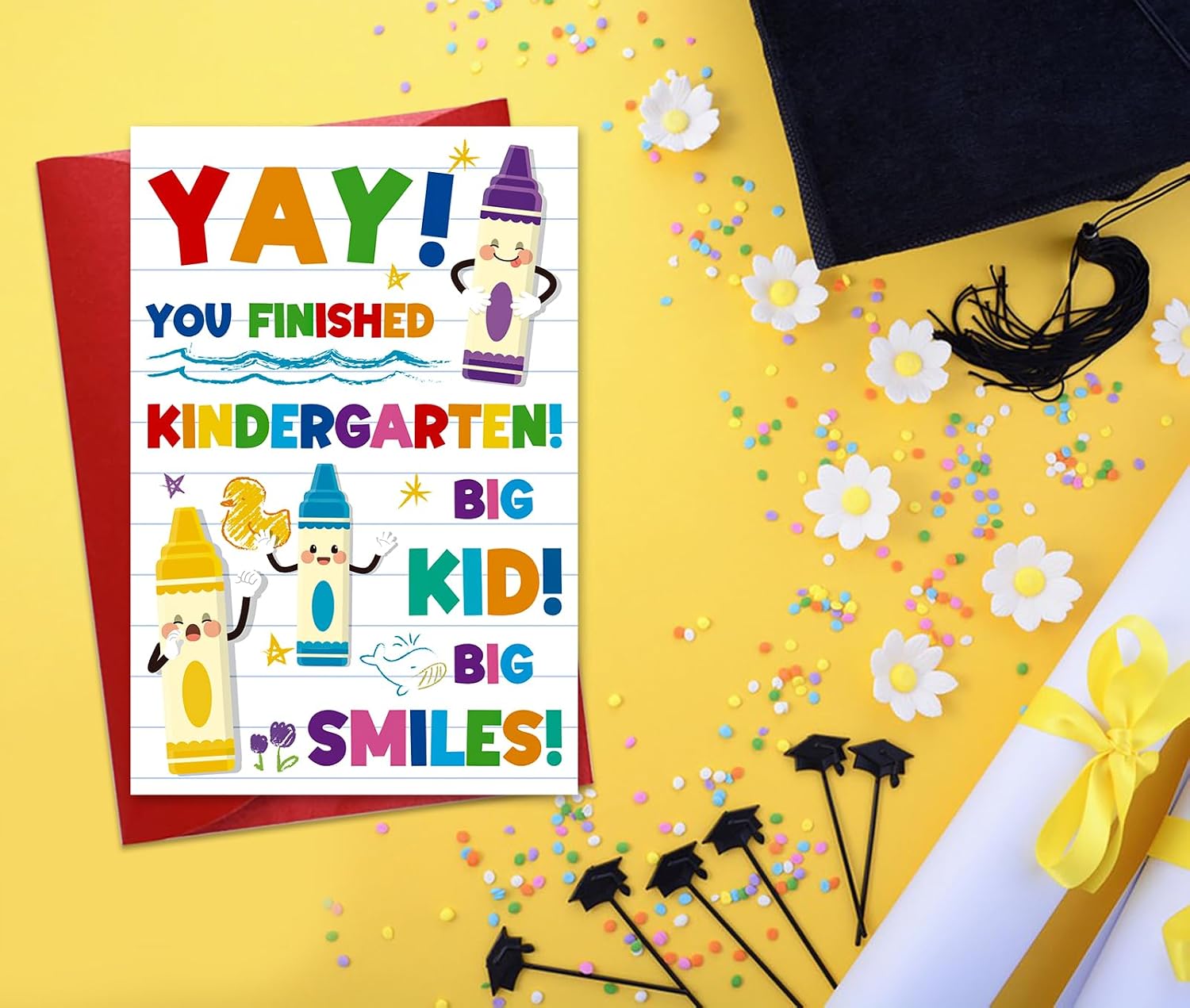 Kindergarten Graduation Cards with Envelopes - Kindergarten Graduation Gifts for Kids, Class of 2026 Preschool & Pre-K Graduation Party Favors Gifts for Girls Boys image 2