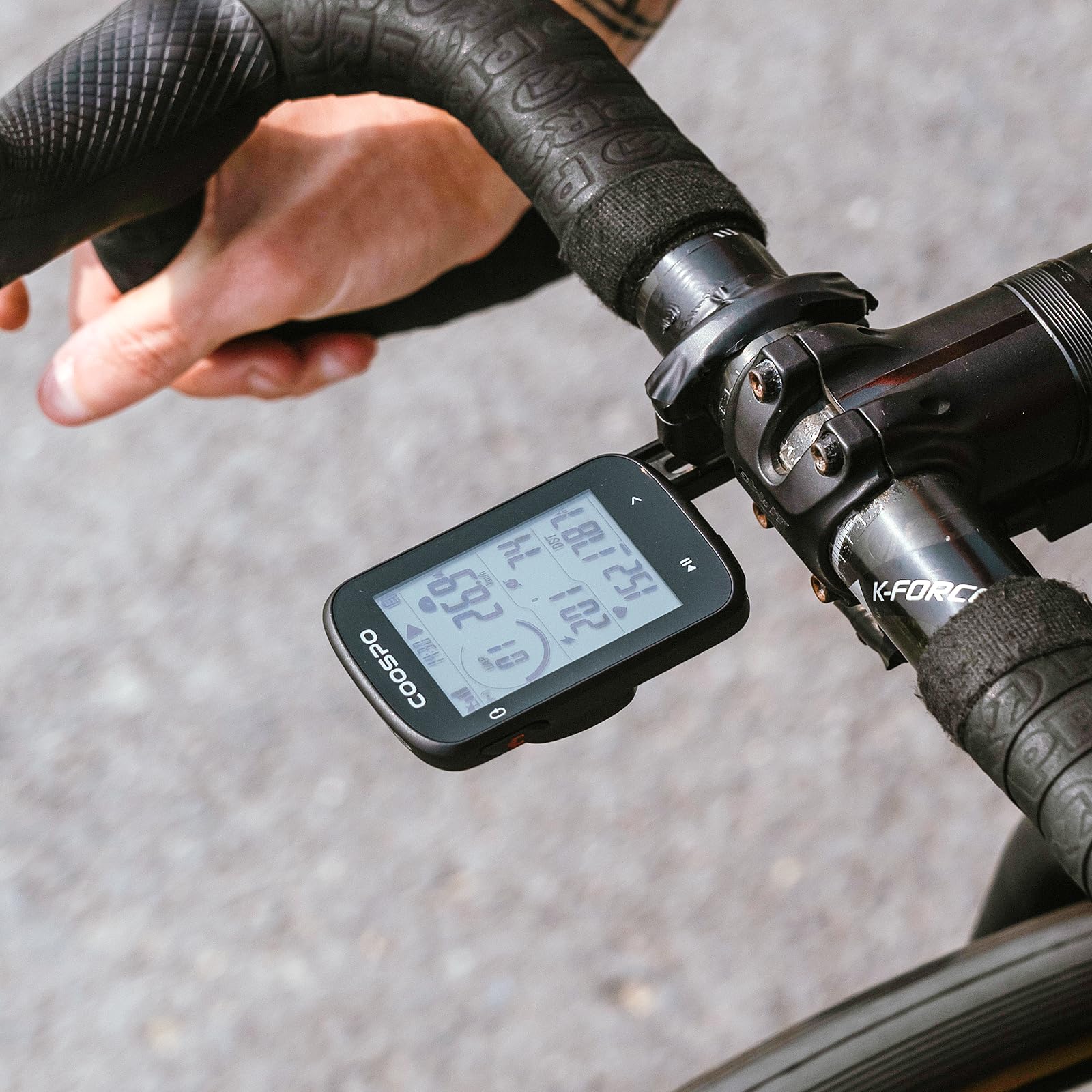 COOSPO REALROAD CS500 GPS Komputer rowerowy z nawigacją, 45 godzin pracy na baterii z 2,5-calowym ekranem LCD z podświetleniem, IPX7, BLE5.0 i Ant+