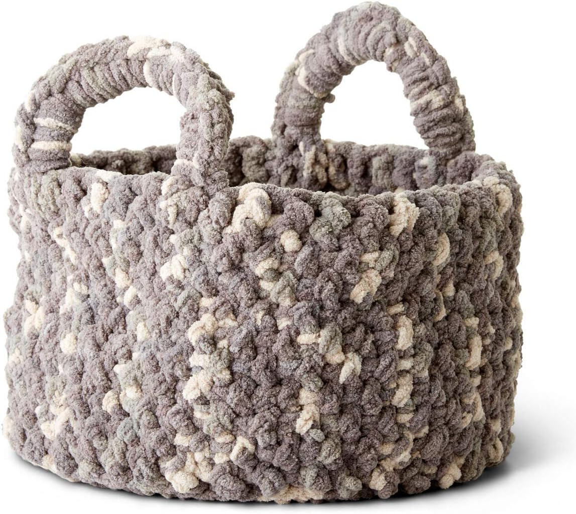 Bernat Blanket Yarn - 6 Pack Bundle with 5 Patterns - Silver Steel