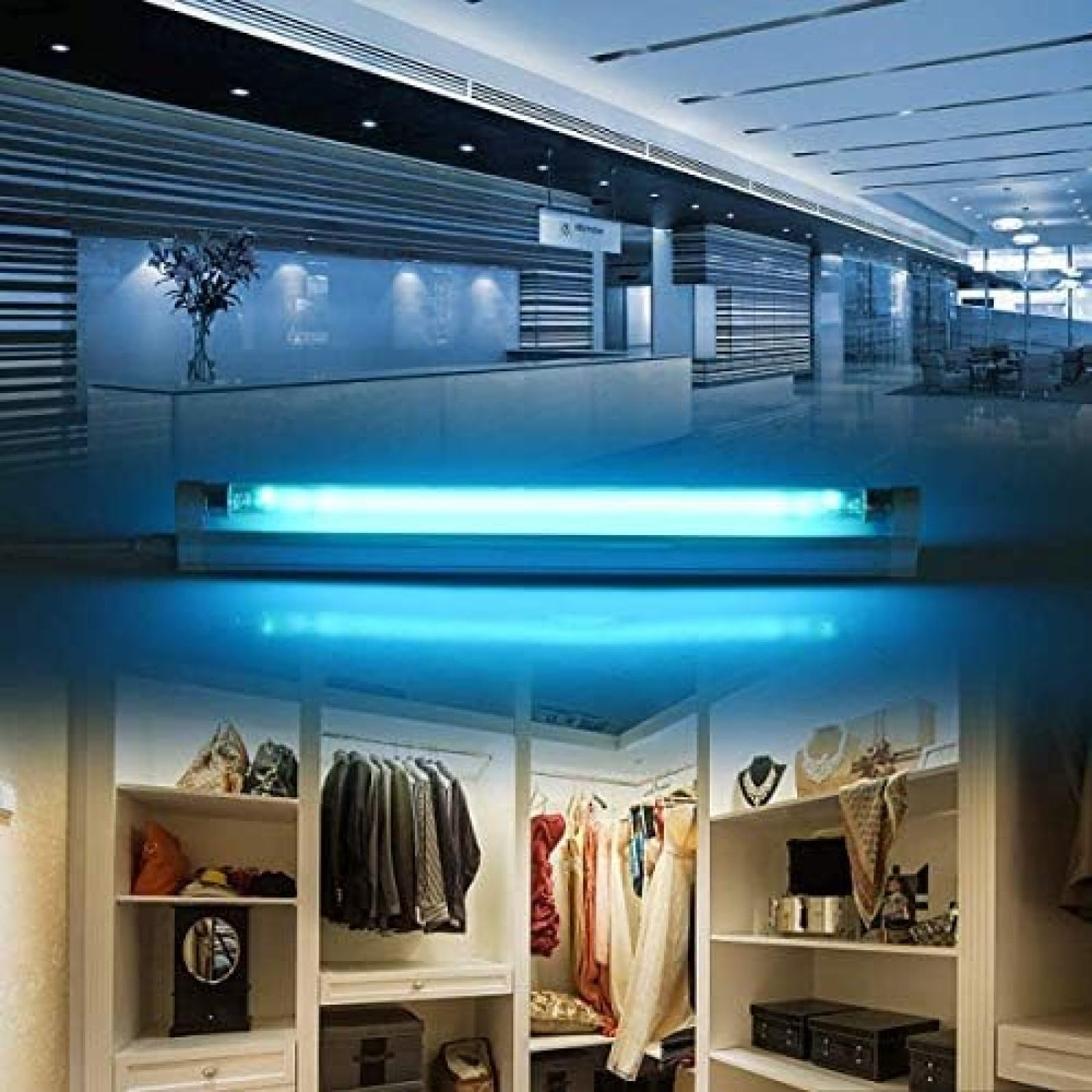 UV-Lampe, Desinfektions-Sterilisationslampe, UVC-Antibakterielle Rate, 100% tragbares Desinfektionsmittel, LED-Desinfektionslicht, Weiß, 30 W