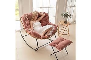 HIGOGOGO Pink Papasan Chair - Leisure Egg Chair for comfort and style