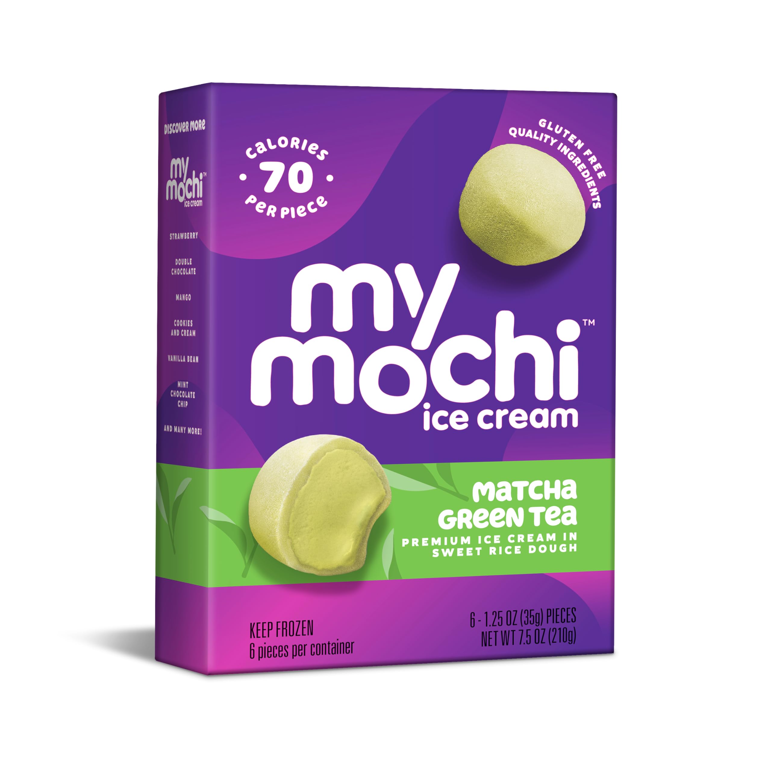 My/Mochi Ice Cream, Green Tea, 6 count (Frozen)