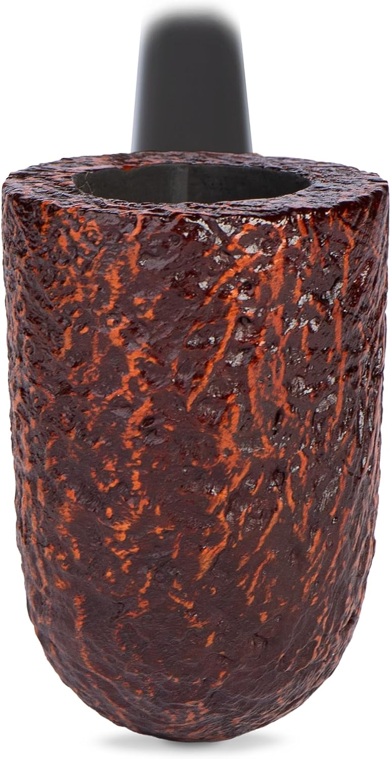 10.2'' Long Rustic Briar Wood Tobacco Smoking Pipe - (26cm) for 9mm Filter. Worldwide Shipping.