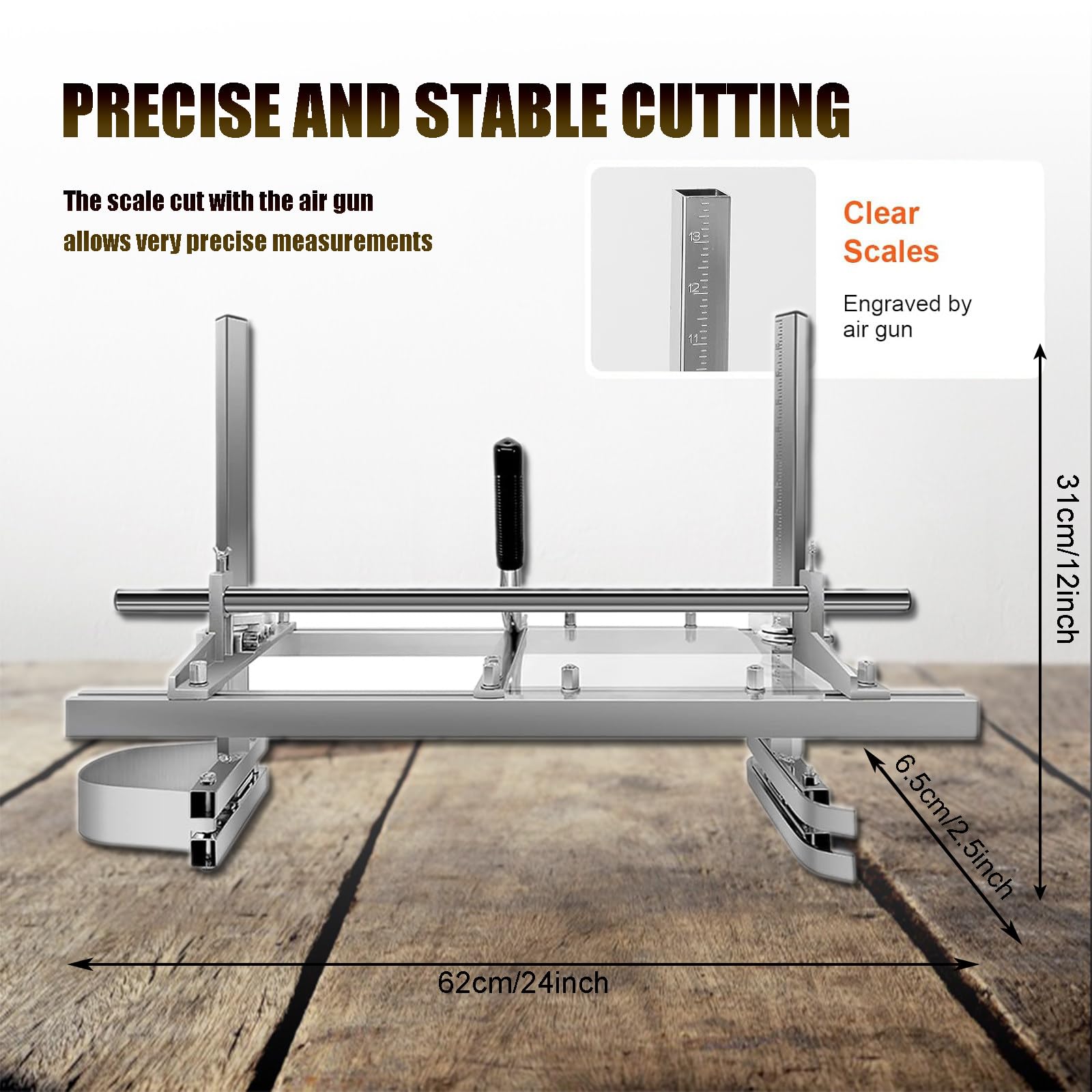 Fresatrice Per Motosega 24 Pollici,Utensile Segare, Telaio Pannelli Motosega,Progettata Per Costruttori E Carpentieri, Taglio Preciso,Apertura Efficiente Del Pannello,Portatile E Flessibile
