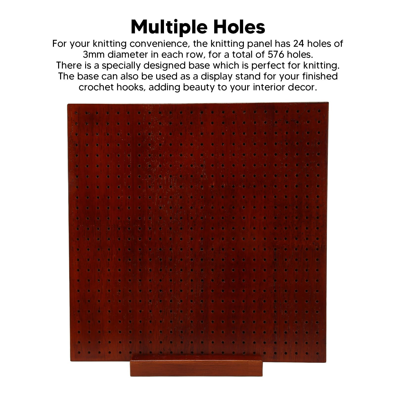 Knitting Tools Accessories Board 31.5X31.5Cm Multiple Holes Design Ideal for Knitting and Granny Wooden Crochet Blocking