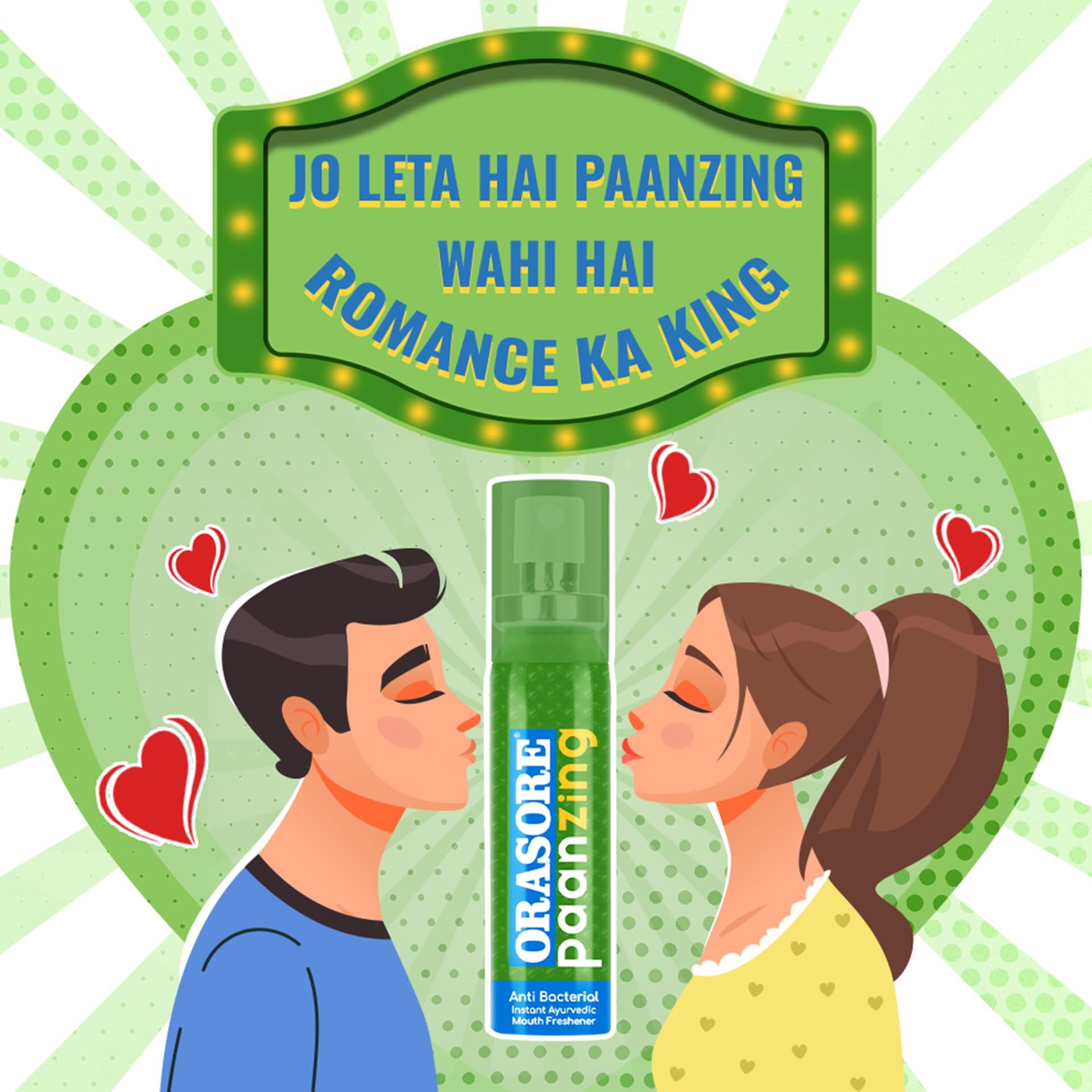 PaanZing Instant Mouth Freshener Spray by Orasore | Paan, Aloe Vera, Pudina, Peppermint, Cinnamon, Clove & Elaichi | Anti-Bacterial & Long Lasting, Germ-free Blend (Pack of 1) 4