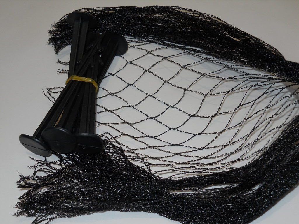 Pond H2o Black Premium Pond Protection Cover Net with Fixing Stakes 20 Ft by 13 Ft (6m x 4m) Heavy Duty Woven Fine Mesh Garden Netting Cover for Leaves, Protects Koi Fish