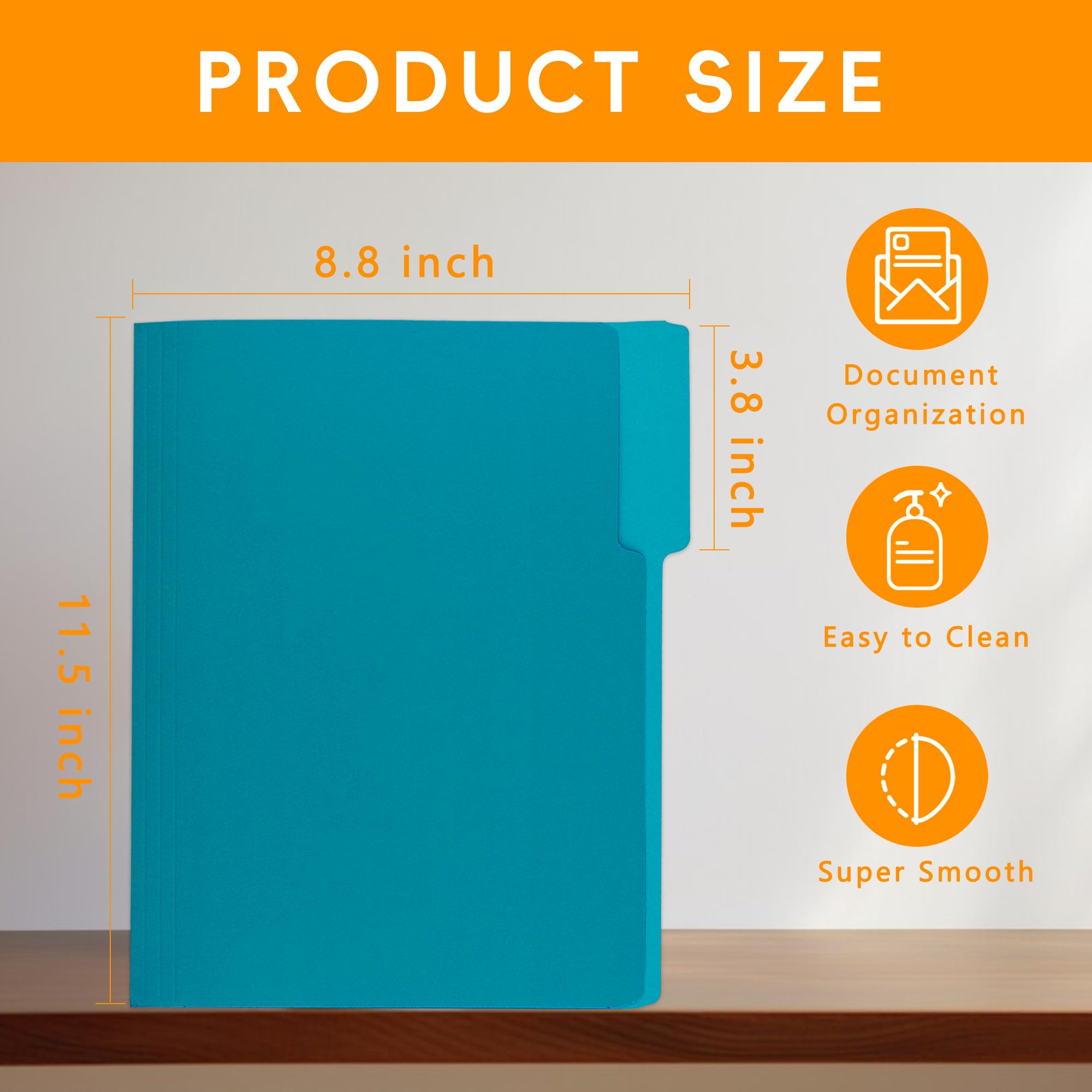 Snapklik.com : 100 Packs Royal Blue File Folder,File Folders Letter ...