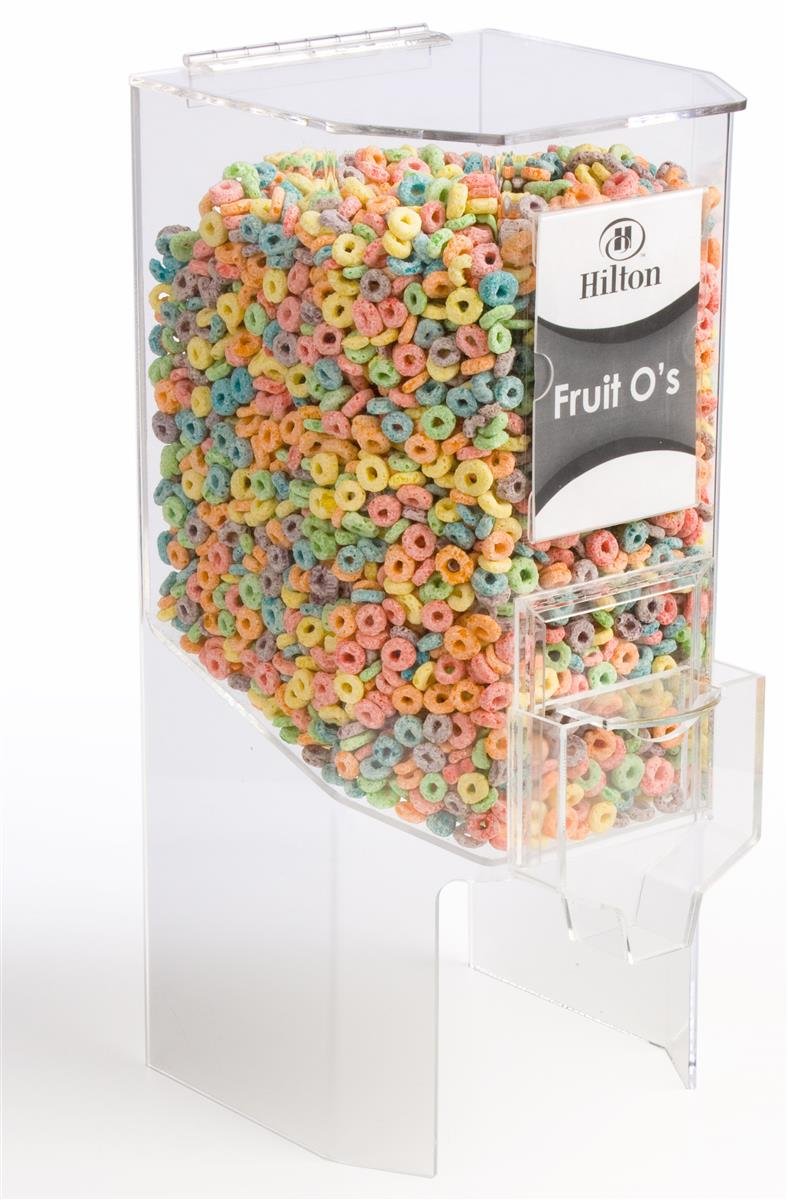 Displays2go Acrylic Dry Food Dispenser, 3-1/2-Gallon, Clear