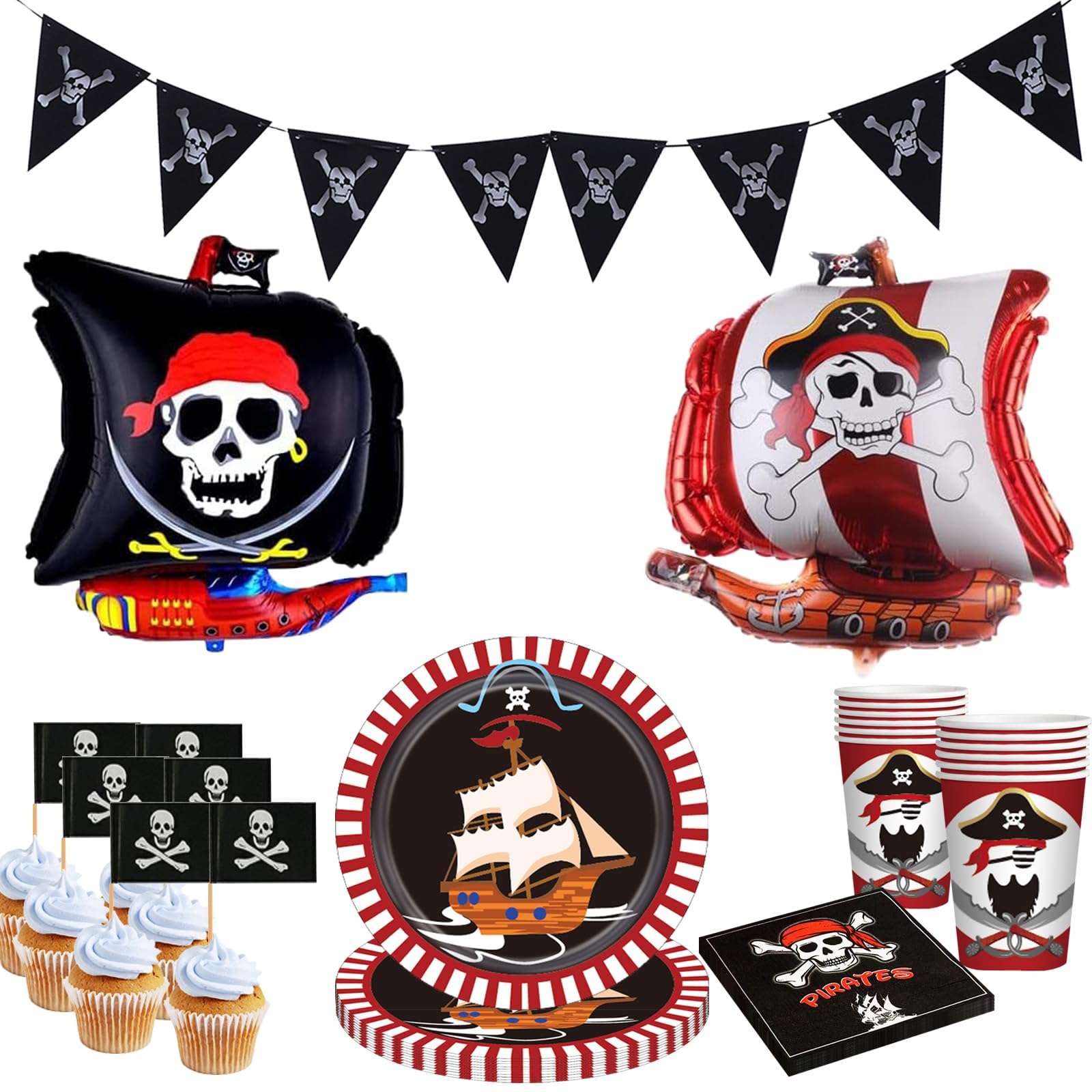 Boîte de costume de pirate d'enfants avec l'épée de pirate, la carte au trésor et d'autres accessoires de pirates pour des enfants - France