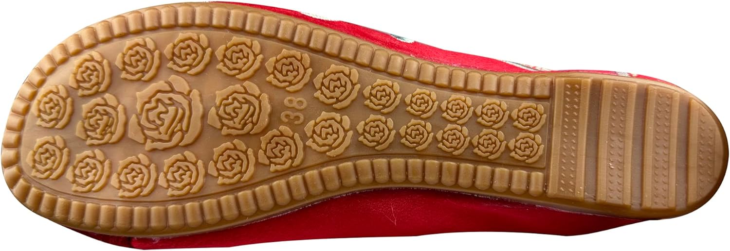 eYLun Women Embroidered Shoes Flats Floral Comfortable Ballet Flats Shoes Round Toe Mary Jane Shoes - Image 5