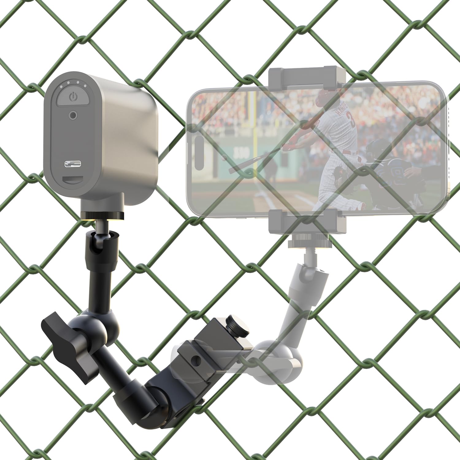Gamechanger Streaming Kit Magnetic Phone Fence Mount With Shade