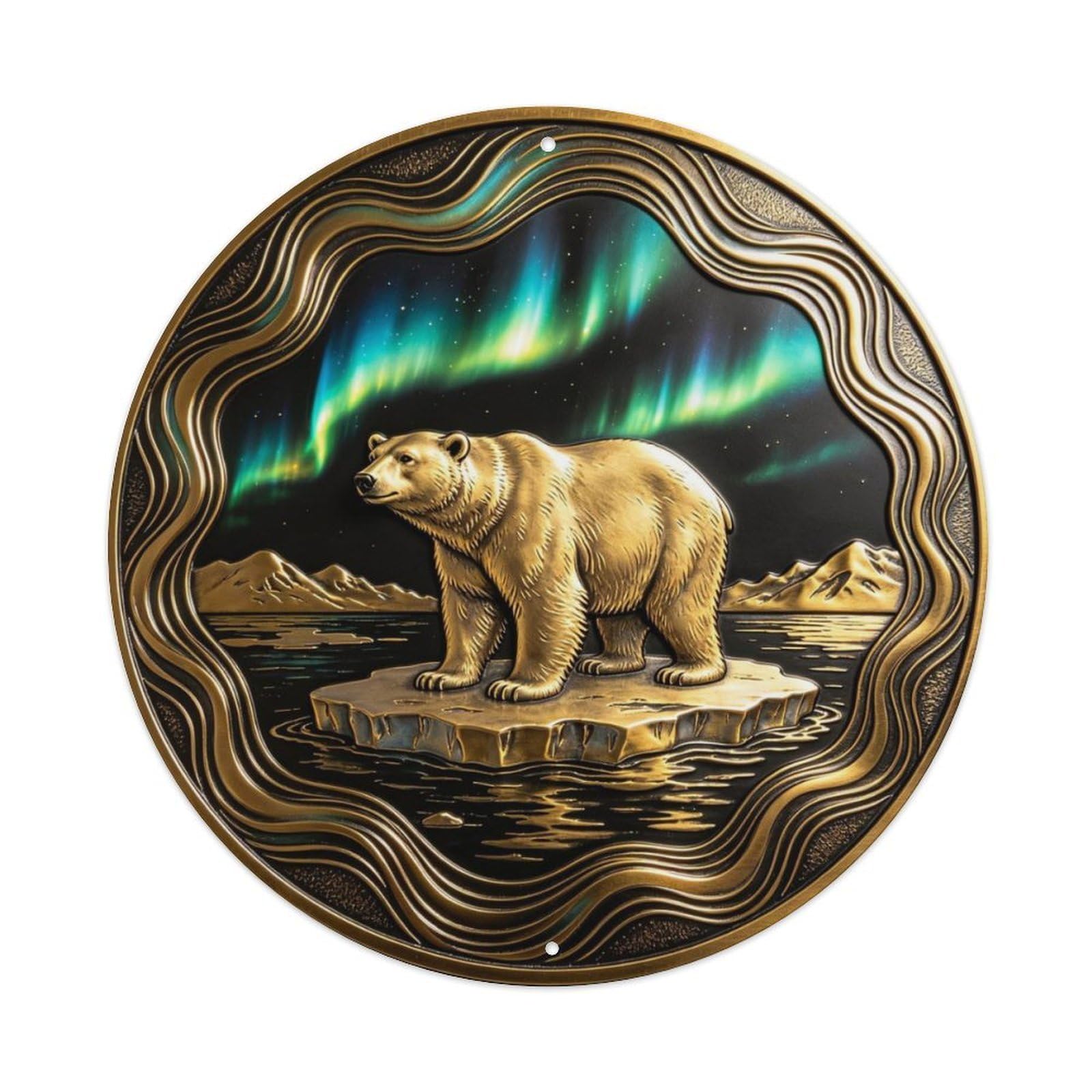 Polar Bear Arctic Ice Metal Tin Sign Plaque