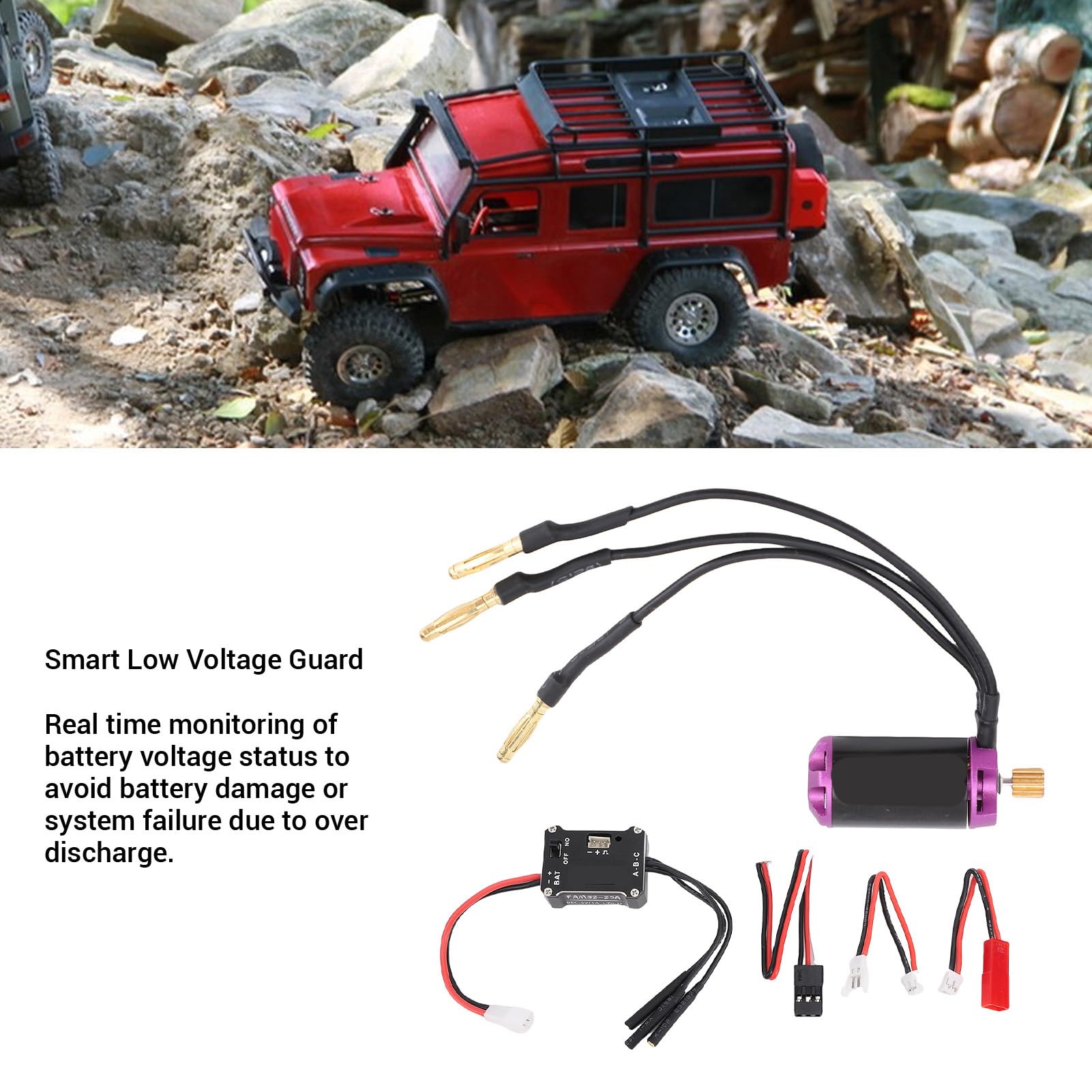 Generic Kit di Sostituzione Motore ESC Brushless Compatto 1224 Che Offre Prestazioni Eccezionali - Elevata in Uscita per Vari Terreni - Perfetto per gli Appassionati di Auto RC