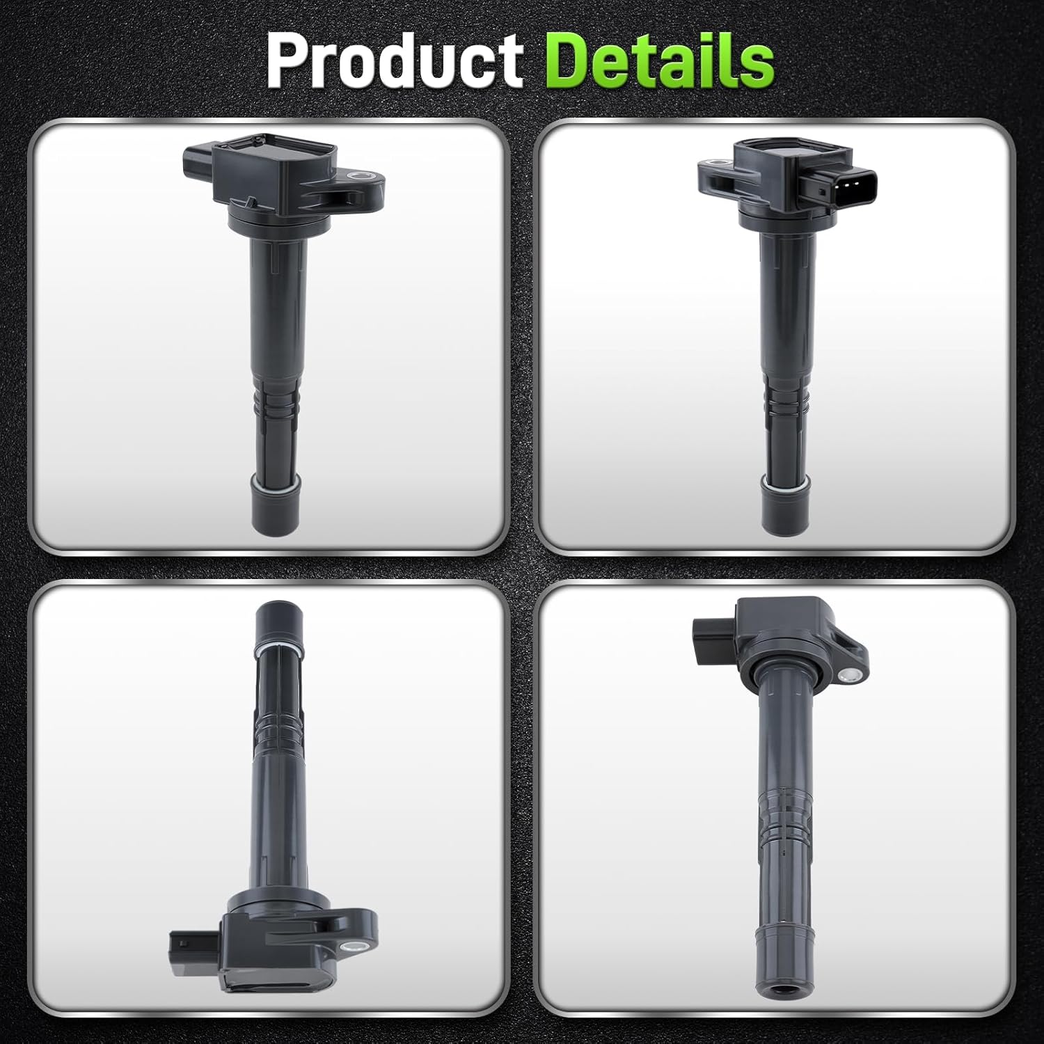 UF583 Ignition Coil Pack 4 pcs and Iridium Spark Plugs for Acura RSX Honda Accord Civic CR-V Element 2002-2011# UF311 9807B-561BW