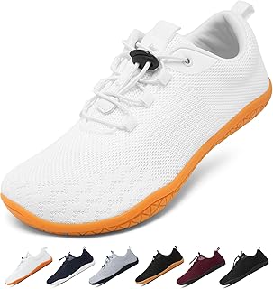 Barfußschuhe Herren Damen Sommer Atmungsaktiv Leicht Barfuss Schuhe Sneaker mit Breite Zehenbox Sportschuhe Bequeme Traillaufschuhe Zero-Drop Sohle Turnschuhe Freizeitschuhe Unisex 37-47EU