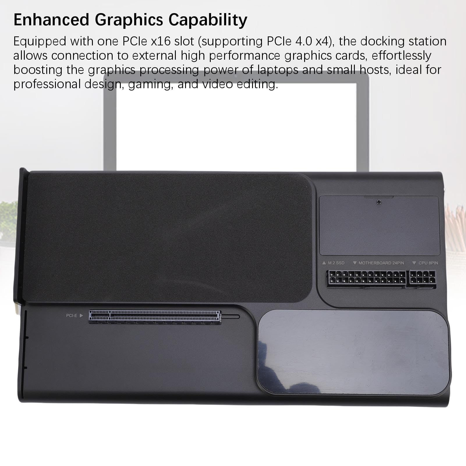 XUMIUZIY Custodia GPU PCIe 4.0 X4 |Docking Station PD 5 da 140 W per Scheda Grafica con Ethernet 2,5G