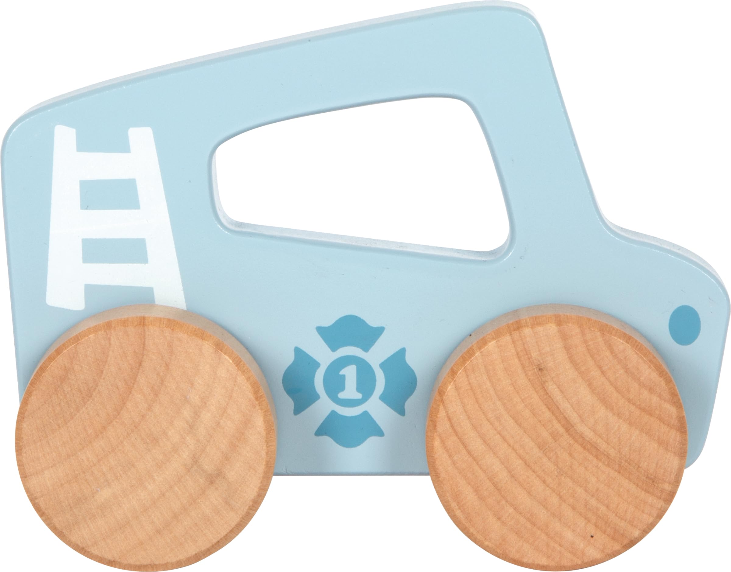 Small Foot automobilina Blu in Legno, 2 in 1, per la motricità dai 6 Mesi in su, 12710