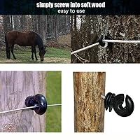 Vista 3 de 50 aisladores de anillo de rosca, aisladores de poste de madera, accesorios de sistema de rejilla para ganadería electrónica