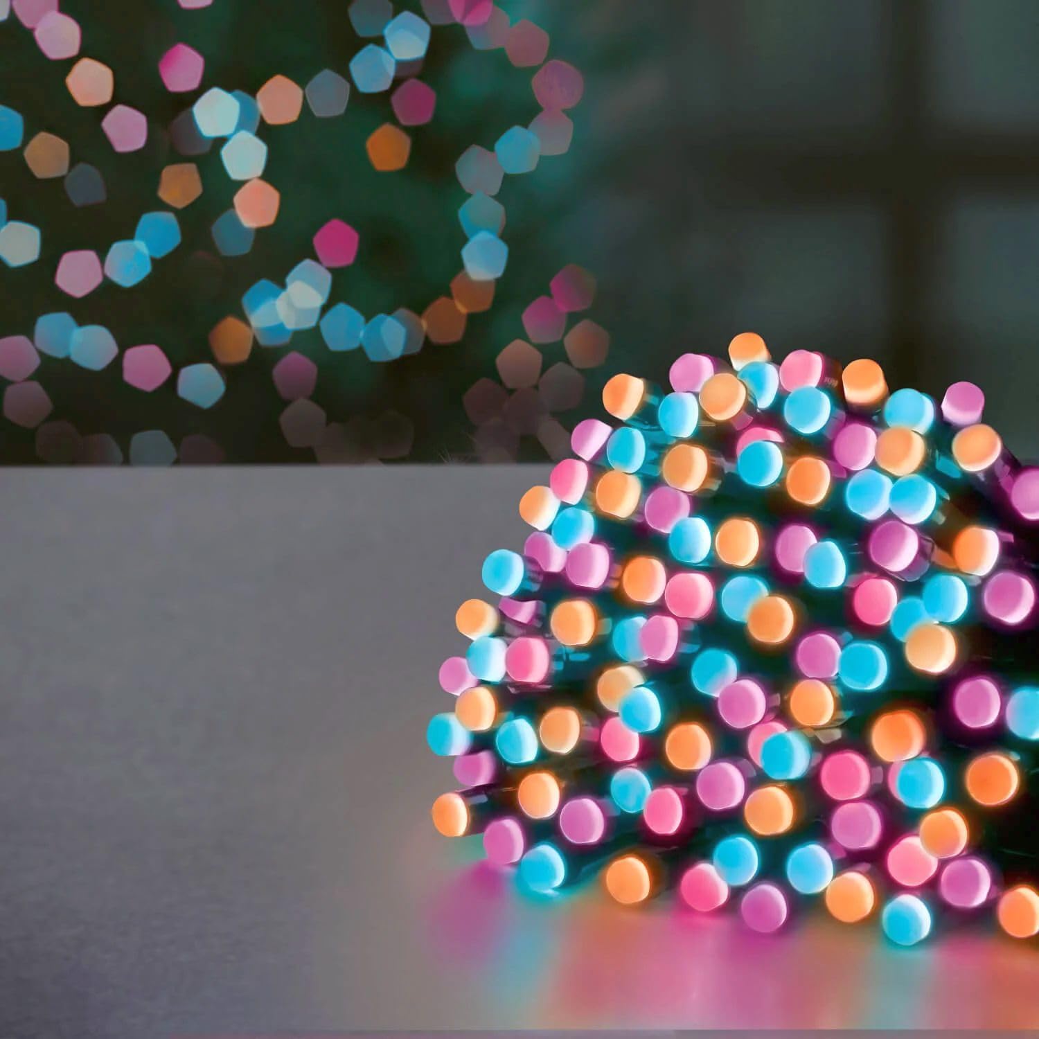 Parcel In The Attic Rainbow Christmas 360 Frosted Berry Led Light - 9Meters Long Battery Operated With Timer