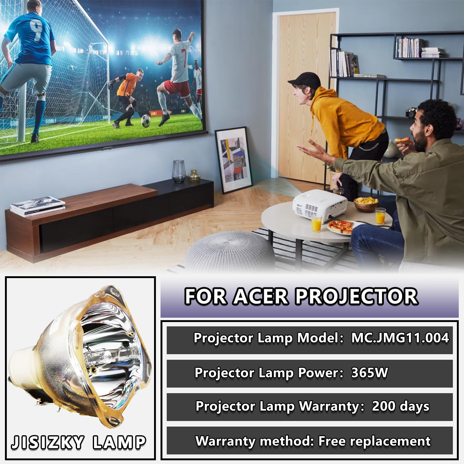 Supermait A++ Qualité Pour Lampe Epson ELPLP88/V13H010L88 EB-X27 EB-U32