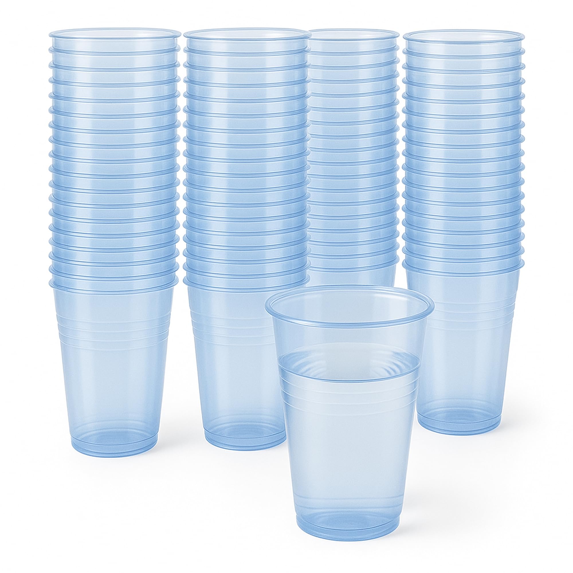 NIEVAN 2000 Pack Blue Plastic Cups 9oz | Reusable Drinking Glasses | Durable Party Cups for Water, Beer, Cocktails, BBQ, Picnics, Events, Restaurants & Catering Supplies