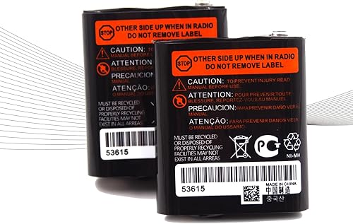 Miniatura 1 de Lunggwey Paquete de 2 baterías recargables de 3.6 V 1000 mAh para 53615 m53615 KEBT-071A KEBT-071-B KEBT-071-C KEBT-071-D Talkabout 5950 T4800 T4900