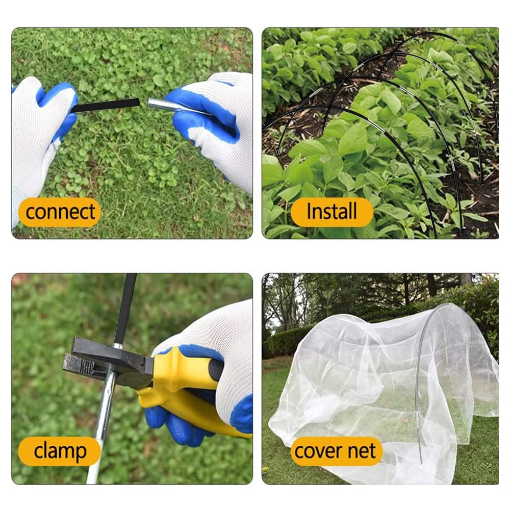 HIQE-FL Tunnel Rialzati,3X10M,Rete di Protezione dagli Insetti,Set Rete Protezione da Giardino,Tunnel da Giardino,Teli Protettivi per Piante Tessuto,Reti Protettive da Giardino