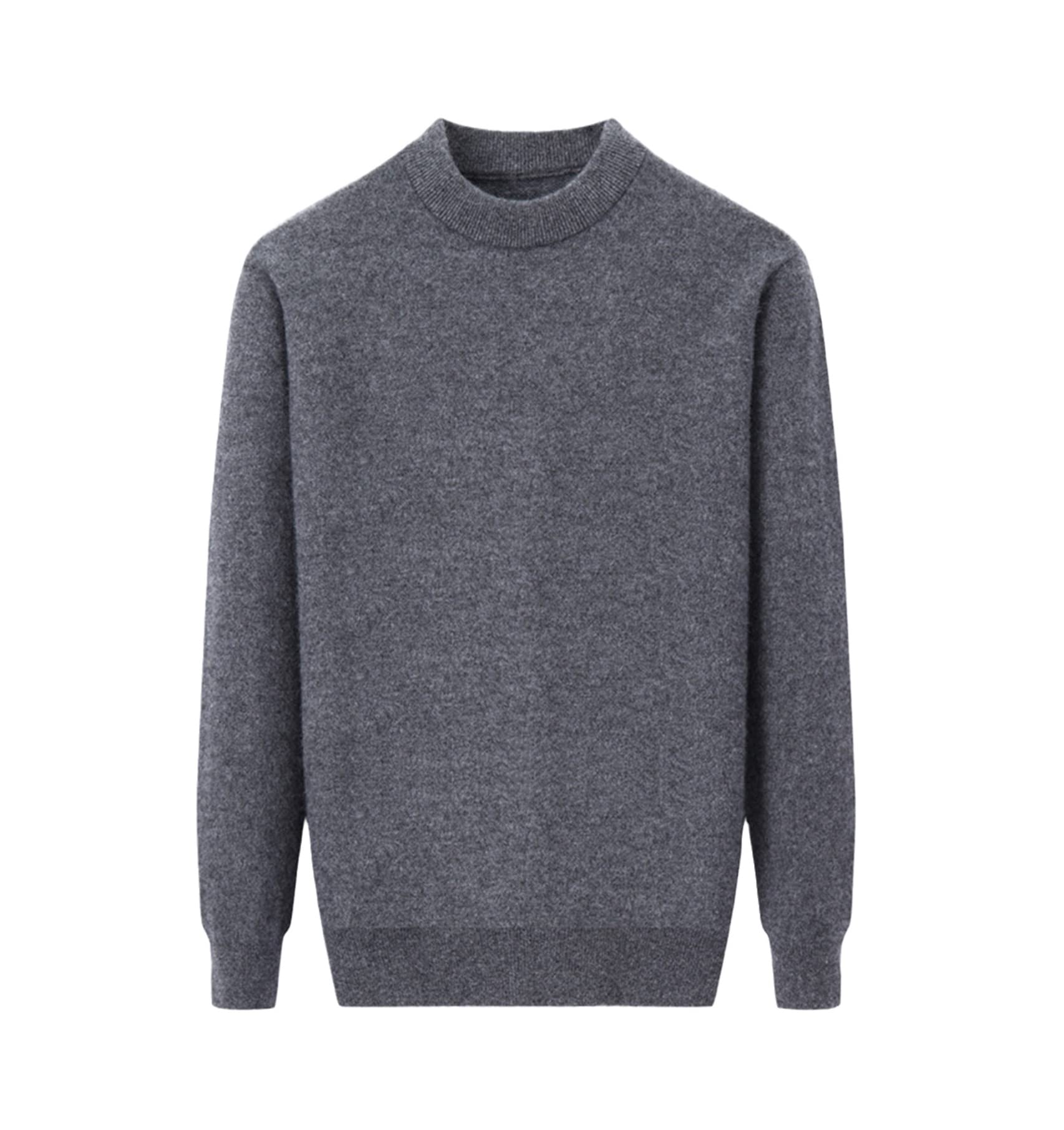 WEGUKRI Maglione 100% del cachemire, caldo addensato inverno casuale O-collo lavorato a maglia pullover più formato