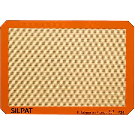 Silpat Premium Non-Stick Silicone Baking Mat, Petite Jelly Roll Size, 8-1/4 x 11-3/4, AE295205-01,Orange