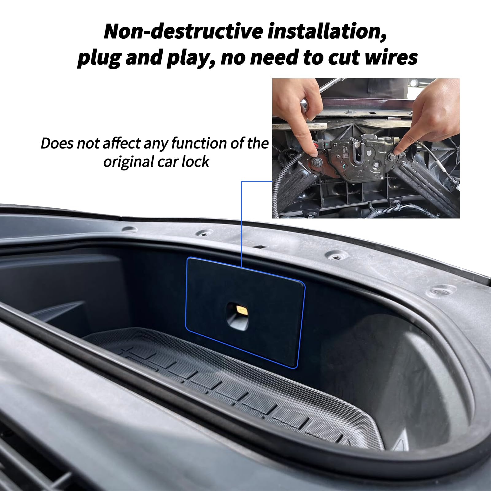 Tesla Model 3 Frunk Soft Close Highland Power Front Trunk Elektrische Saug-Autoverriegelung Kompatibel 2024 2023 2022 2021