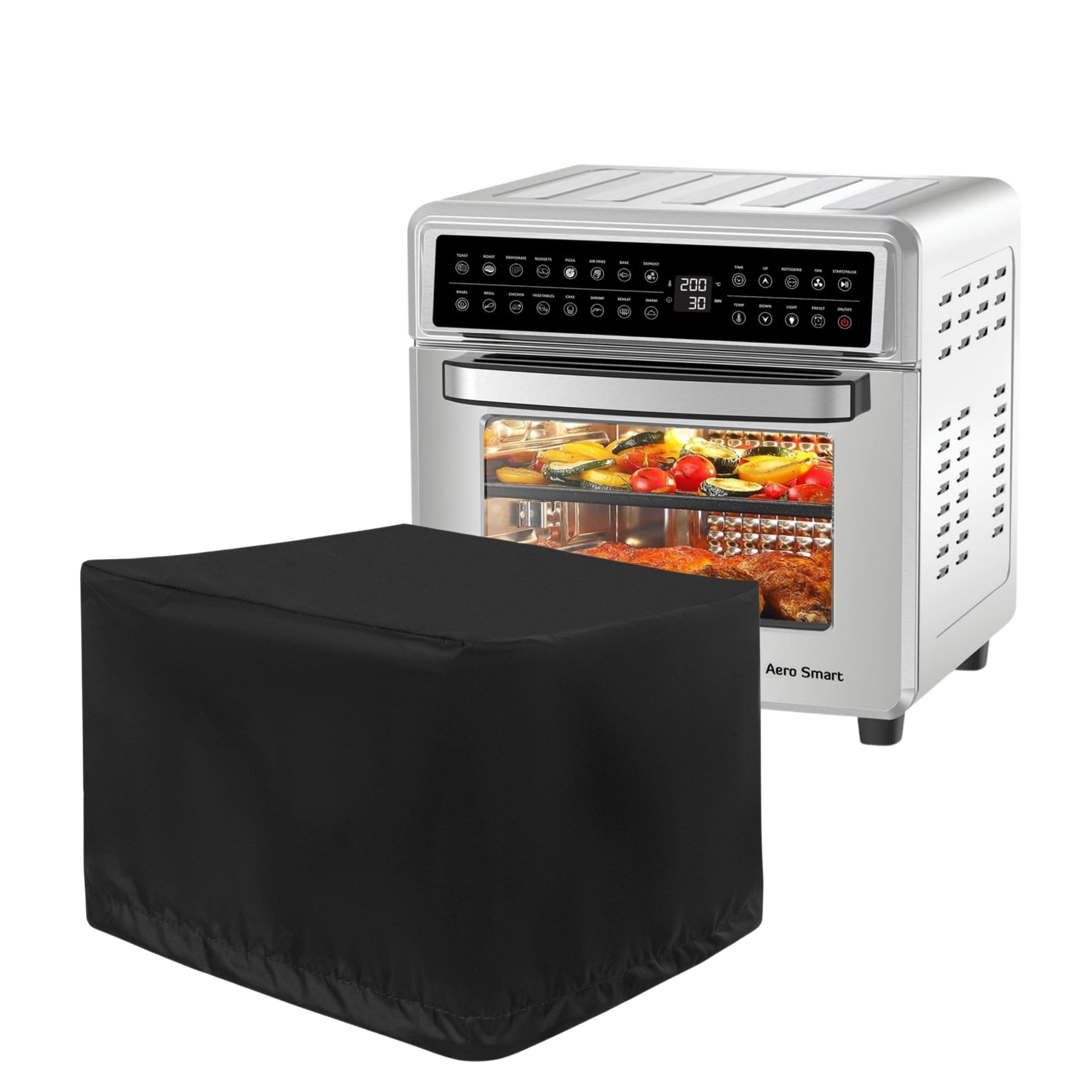 Air Fryer Dust Cover for 23L INALSA Air Fryer with Drawstring closure for Secure Fit - Washable Kitchen Appliance Cover (Black)-image-35