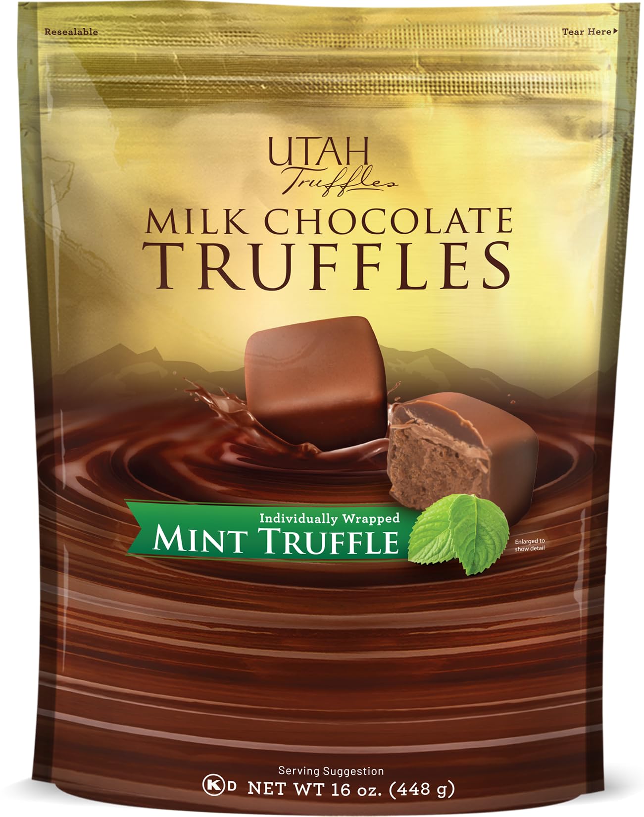 Mint Truffles - Utah Truffles Belgian Milk Mint Chocolate Truffles 16 oz bag